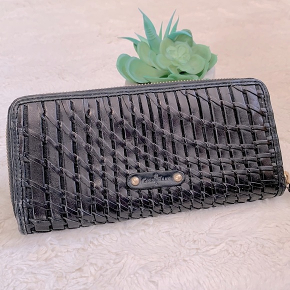 Cole Haan Handbags - Cole Haan black leather woven wallet